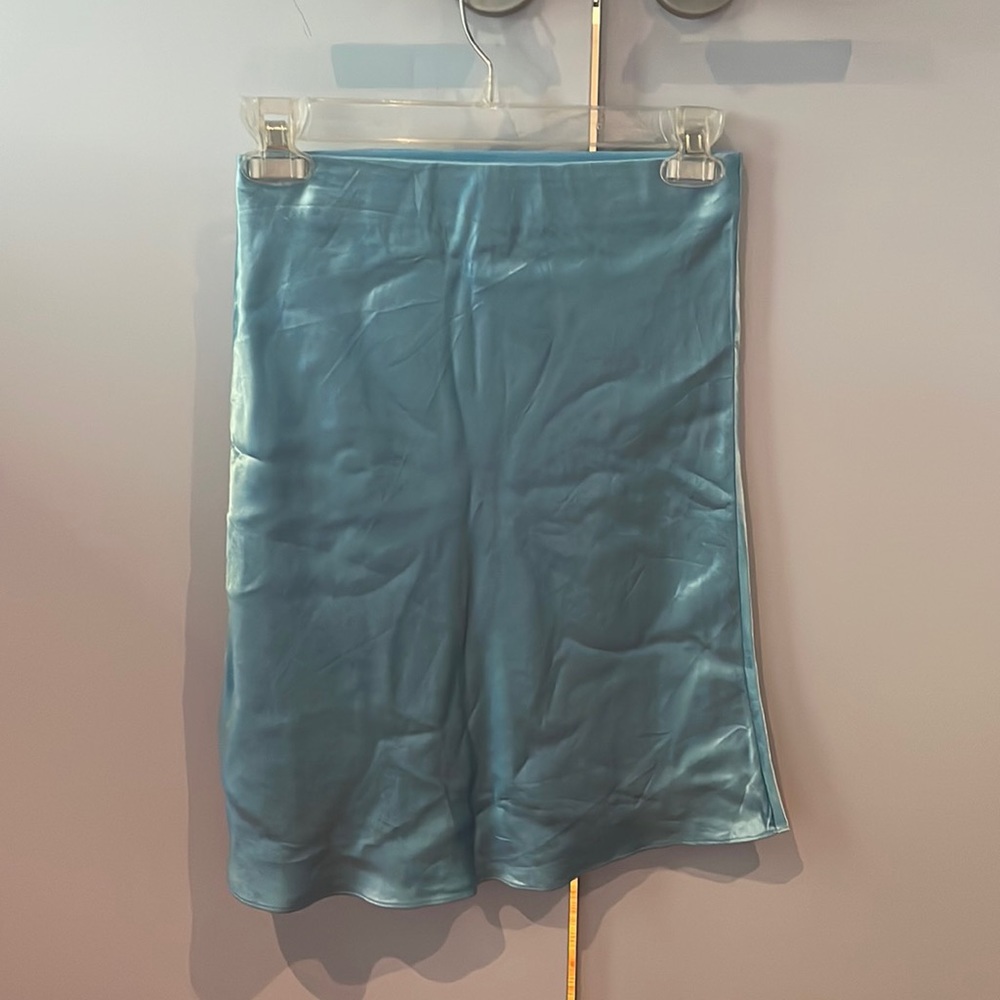 Aritzia Babaton Slip Mini Skirt Size 2 - Light Blue